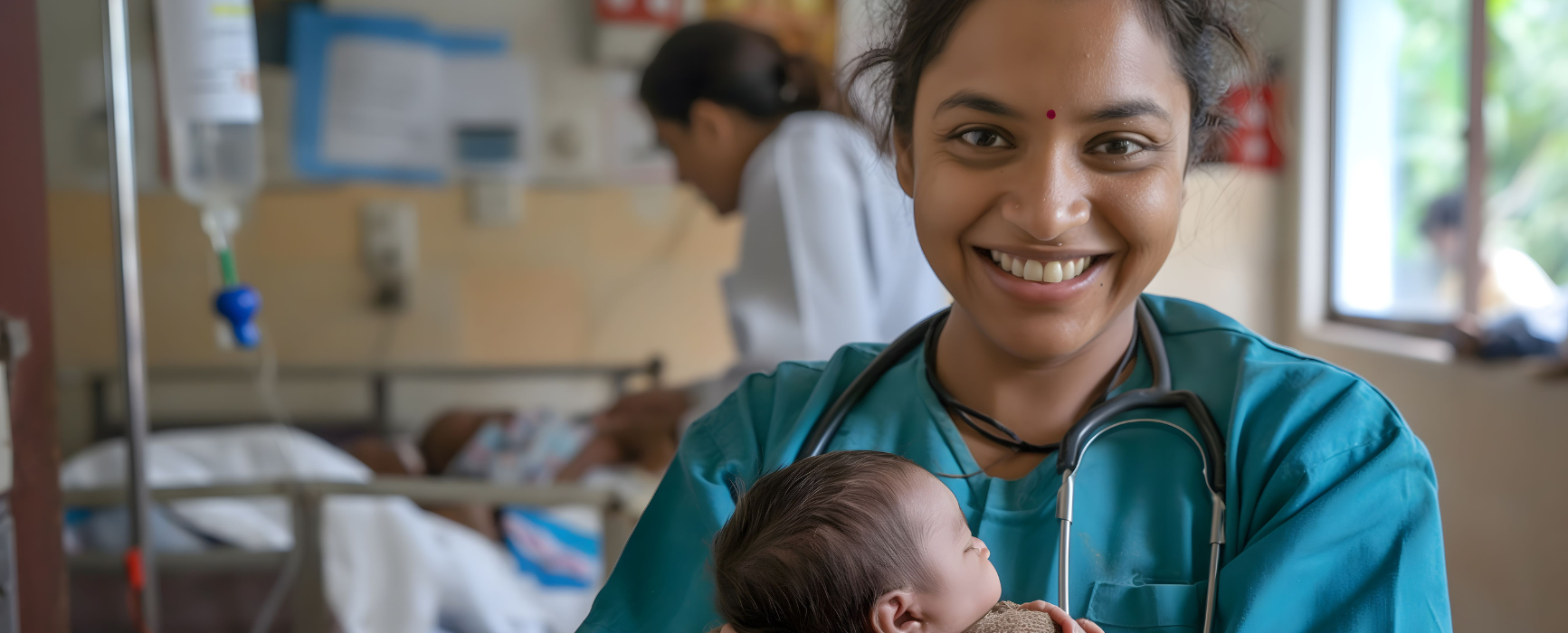 nurse and baby