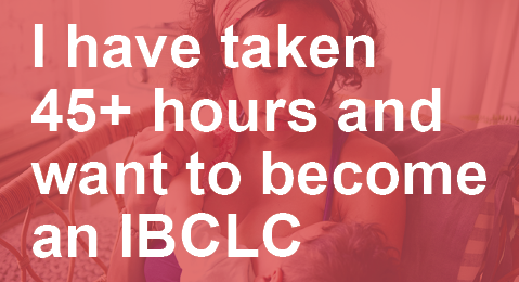 I have taken 45+ hours and want to become an IBCLC.